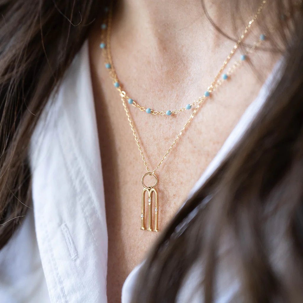 Gold Keyhole Chain Necklace - Image 3