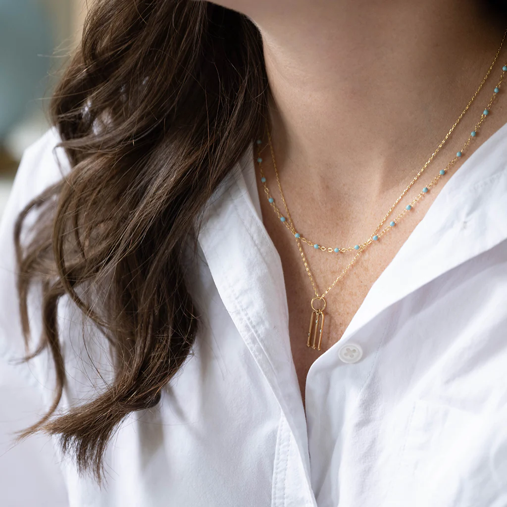 Gold Keyhole Chain Necklace - Image 5
